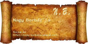 Nagy Borbála névjegykártya